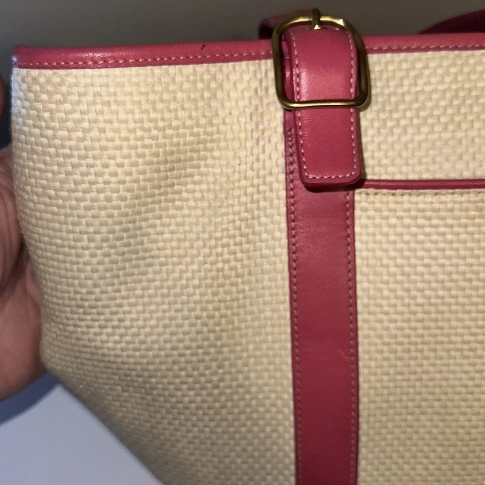 Vintage Coach Watermelon 🍉 Woven Leather Handbag GUC - Picture 11 of 11